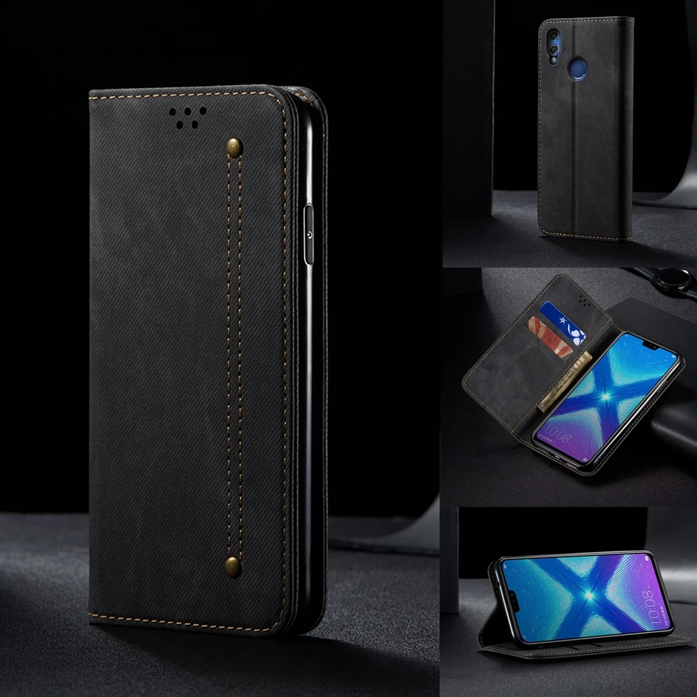 Honor 8X откидной Чехол для Etui huawei Honor 10i 20i 20 Lite 20S кожаный чехол Роскошный кошелек Магнитный Джинсовый чехол для телефона задняя крышка