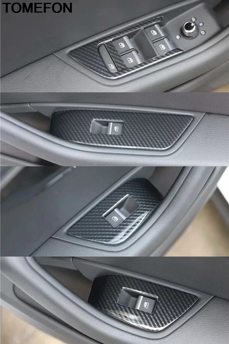 TOMEFON для Audi A5 LHD ABS внутренняя ручка Панель AC вентиляционная дверь переключатель окна Кнопка крышка наклейка отделка Аксессуары
