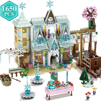 

Ice Snow Princess Castle Friends Girls Building Blocks Enlightenment Brick Assembling Toys Kids Christmas Winter Holiday Gift