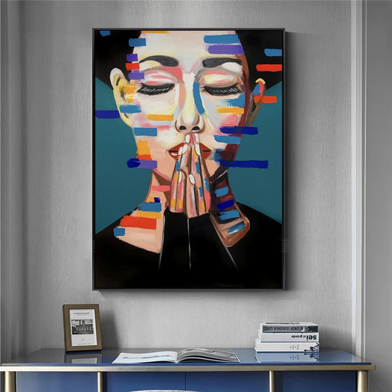 Африканское искусство абстрактная девушка картина маслом на холсте граффити