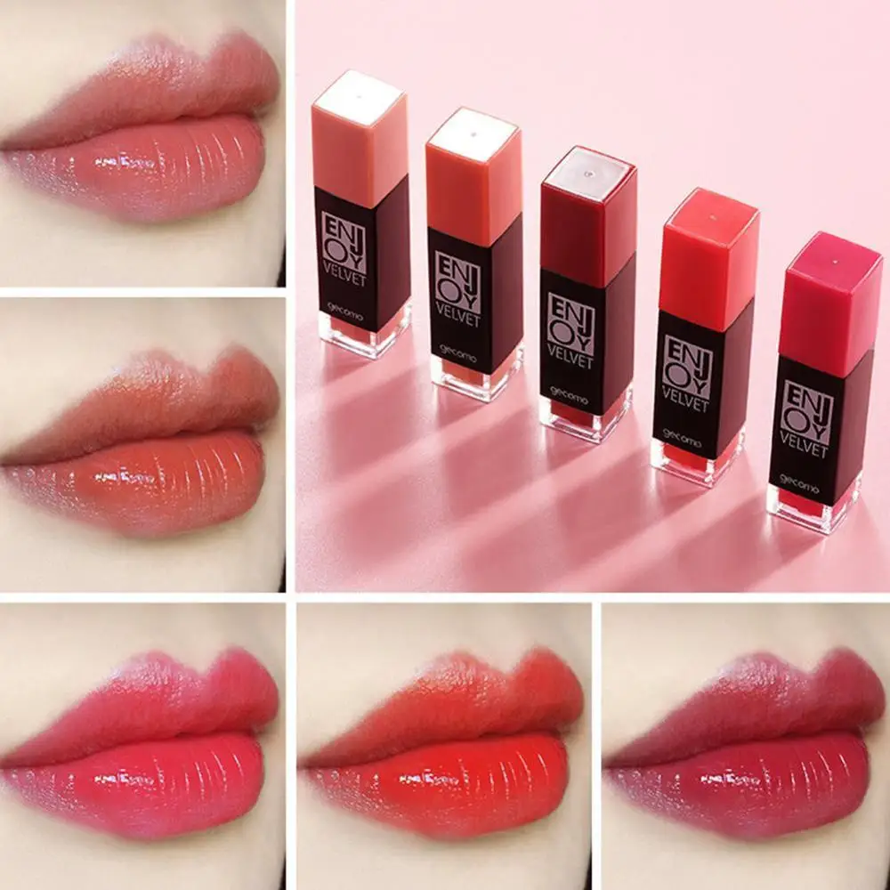 

5Pcs /set Lip Gloss Liquid Set Gift Box Waterproof Long Lasting Makeup Lip Tint, Lip Ink,Lipgloss