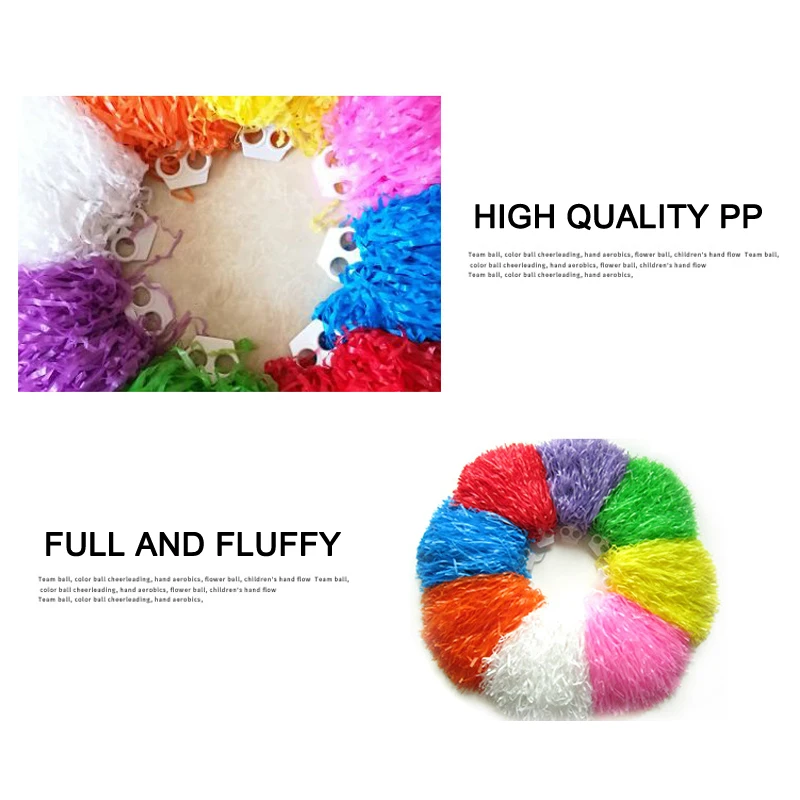 2pcs Girls Cheerleader Pom Poms Cheerleading Cheer Dance Party Club Decor THJ99