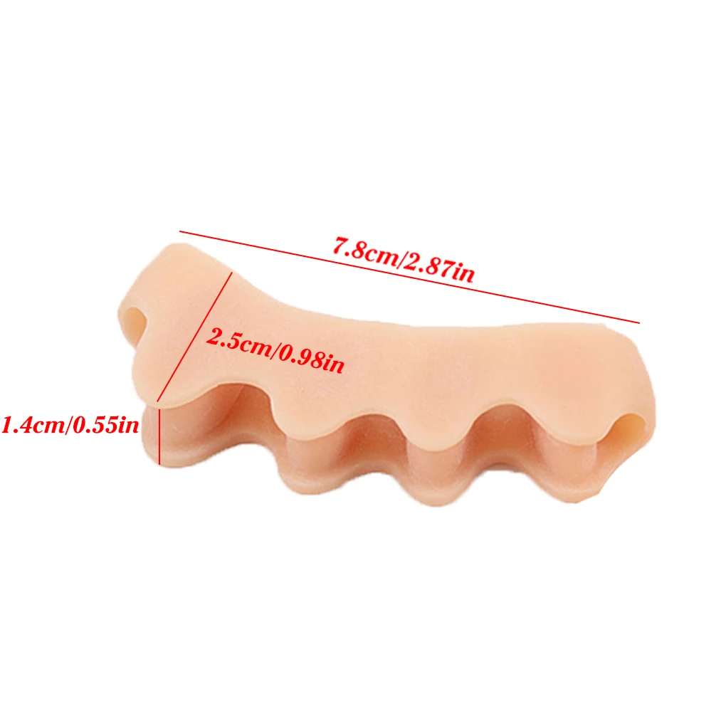 Silicone Toe Separator Correction Hallux Valgus Corrector Orthopedic Hammer Separator Straightener Spreader Foot Care Tool 2PCS