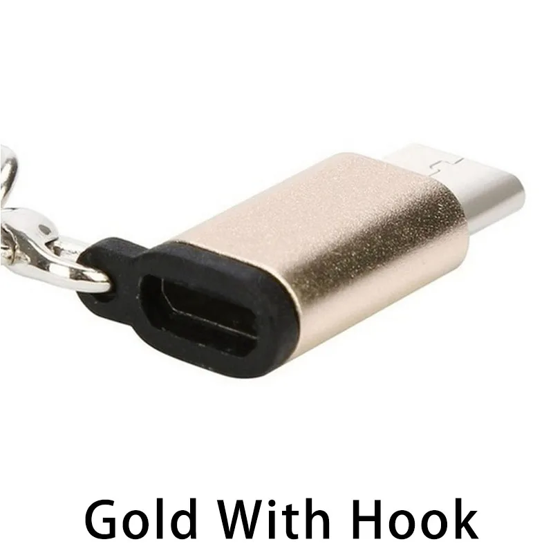 Брелок Тип usb C кабель-переходник «папа»-Micro USB переходник с внутренней резьбой Тип usb-C Поддержка OTG usb флэш накопитель для Xiaomi 4C/LeTV/huawei/htc Oneplus планшетный компьютер LG - Цвет: 01