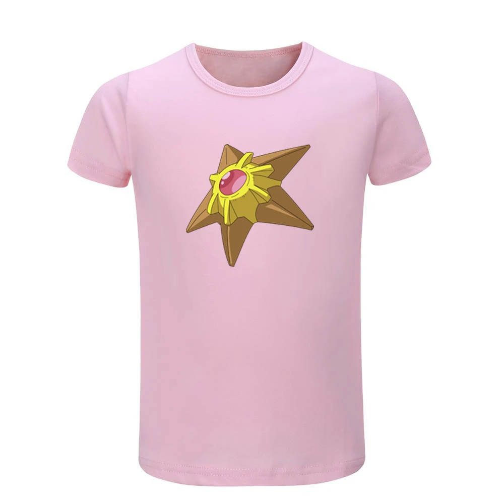 JeKP966D Милые детские футболки с рисунком Pokemon Gyarados Staryu; Детские футболки с графическим принтом; Рождественский подарок с короткими рукавами для мальчиков и девочек - Цвет: JeKP966D