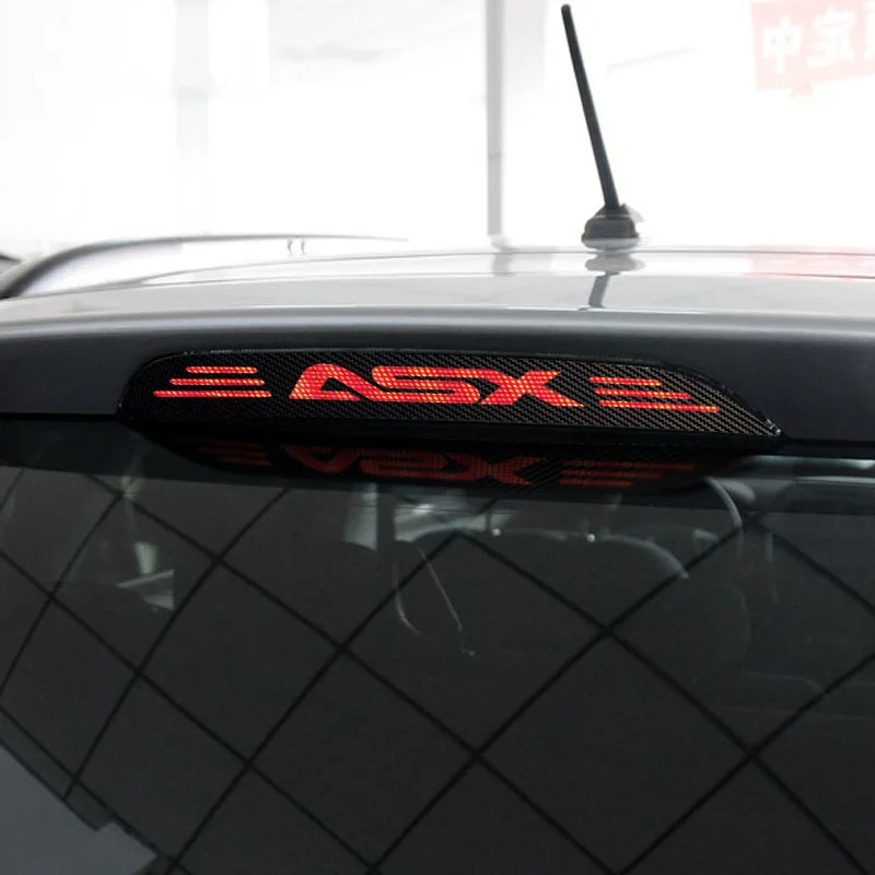 Карбоновые тормозные лампы украшения крышки метки для mitsubishi asx 2011- автомобильные аксессуары 1 шт