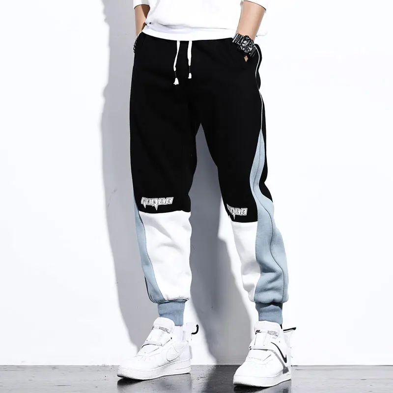 Fashion Streetwear Men Casual Joggers Pants Black White Spliced Designer Cargo Pants Men Slack Bottom Hip Hop Sweatpants Hombre Fashion Streetwear Men Casual Joggers Pants Black White Spliced Designer Cargo Pants Men Slack Bottom Hip Hop Sweatpants Hombre