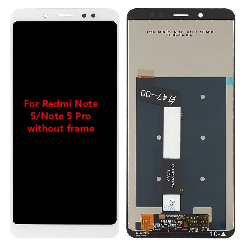 С рамкой дисплей для Xiaomi Redmi Note 5 ЖК с кодирующий преобразователь сенсорного