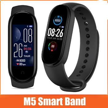 

M5 Smart Band Color IPS Screen Fitness Pedometer Sport Smart Bracelet Blood Pressure Wristband Walk Step Counter Men Women Watch