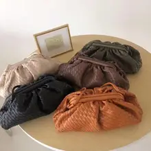 2020 Fold Cloud Bags for Women Soft Leather Shoulder Crossbody Bag Luxury Designer Handbags Clutch Ins