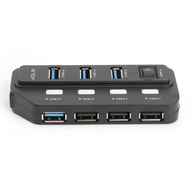 7 портов USB 3,0/USB 3,1 концентратор сплиттер с DC3.5 мм Порт питания тумблер легкость порт способность удобный Перевозчик