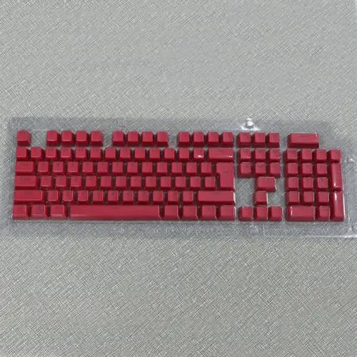 Красный Механическая клавиатура 104 клавиш колпачки для ключей PBT Doubleshot с подсветкой пробел колпачки для вишневого/Kailh/Gateron/Outemu-Switch 키екейкапы - Цвет: Красный