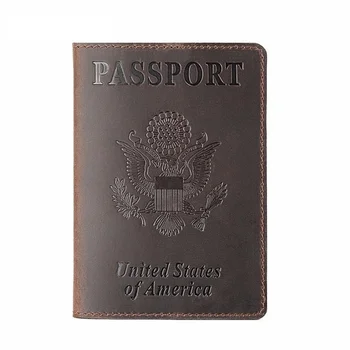 

2021 Genuine Leather Passport Cover for USA