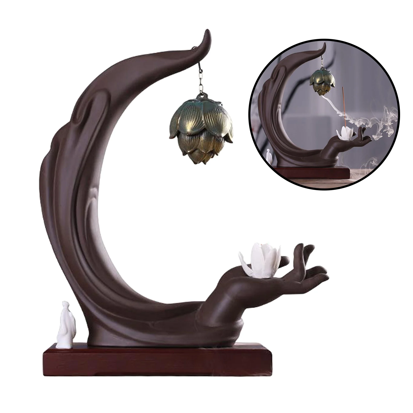 Buddha Hand Backflow Incense Burner Aromatherapy Stove Burner Chinese Crafts
