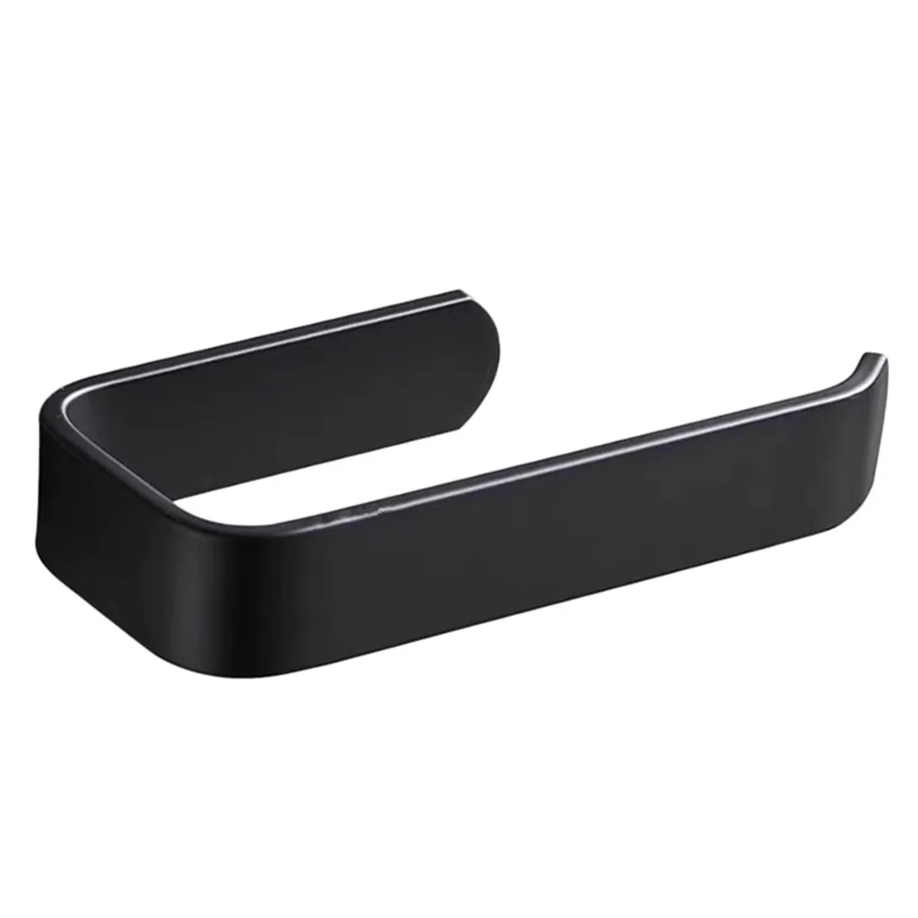 Acrylic Toilet Paper Holder Adhesive Wall Mount Kitchen Roll Holder Stand