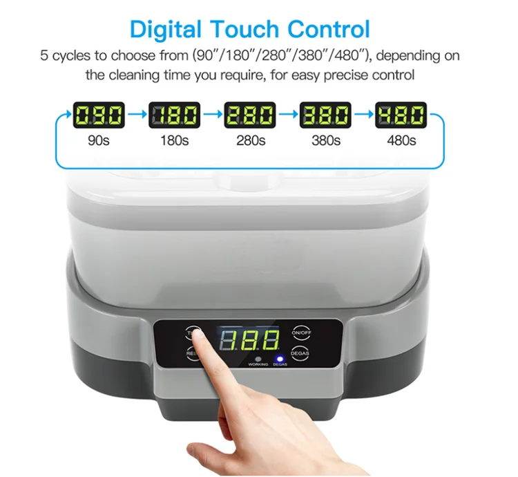 1.2L Ultrasonic Cleaner JP-1200 Jewelry Glasses Watch