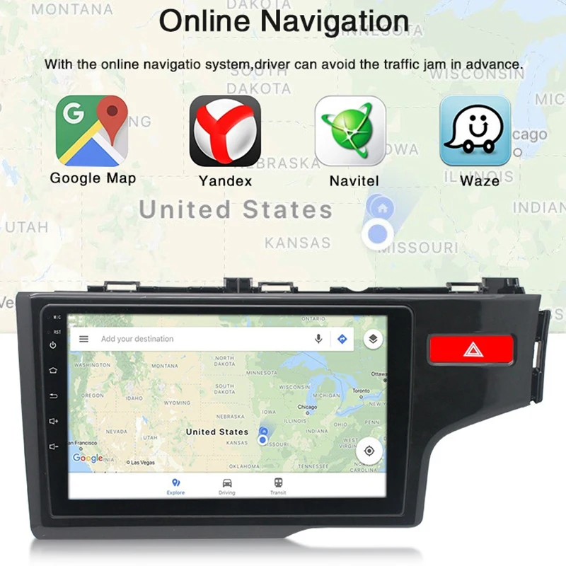 1 + 16G Android 8 автомобильный Радио мультимедийный плеер для Honda Fit Right Rudder 2014 2019