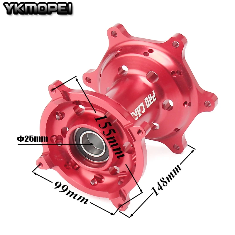 CNC полный набор передних и задних ступиц колеса 36 отверстий для CR125/250 2002-2007 CRF 250 CRF450R/X 2002-2012