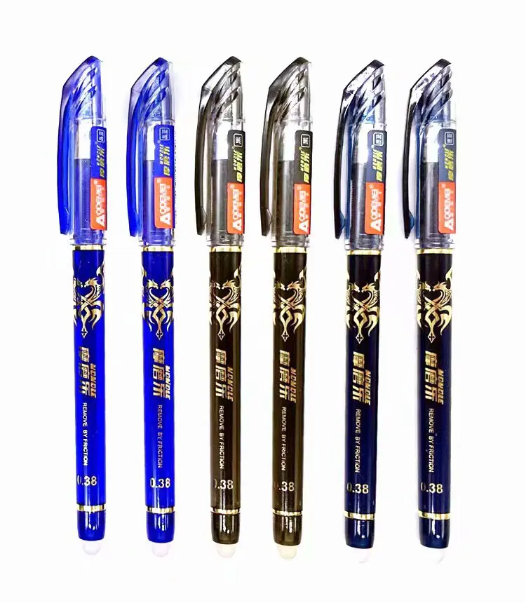 53Pcs/Lot Erasable Pens Refill Set Washable Handle Blue Erasable Gel Pen Rod School Writing Stationery Tool Student Gift Suit