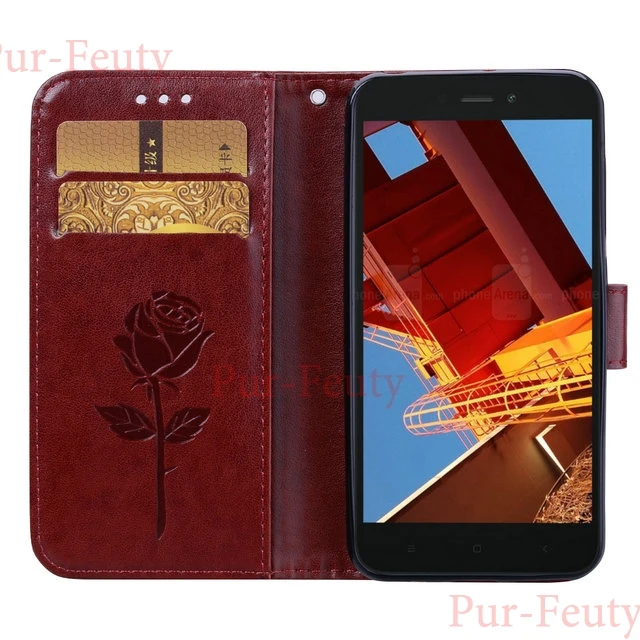 Case for Xiaomi Redmi GO M1903C3GG 5.0'' RedmiGO 3D Rose Elegant Wallet Luxury Card Slot Armor Flip Cover for Redmi Go M1903C3GH