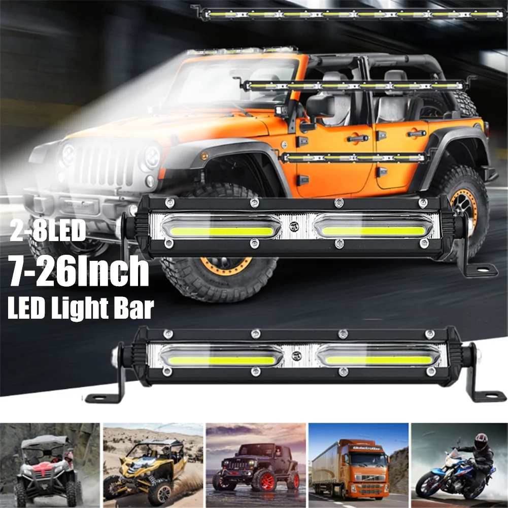 

Car LED Light Bar light High Brightness 7 to 26-Inch waterproof Flood Spot Light Bar for Trucks Boats Pick Up Truck Accesories