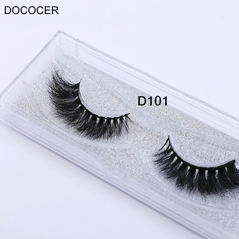 3D настоящие норковые ресницы DOCOCER толстые Искусственные для макияжа 100%