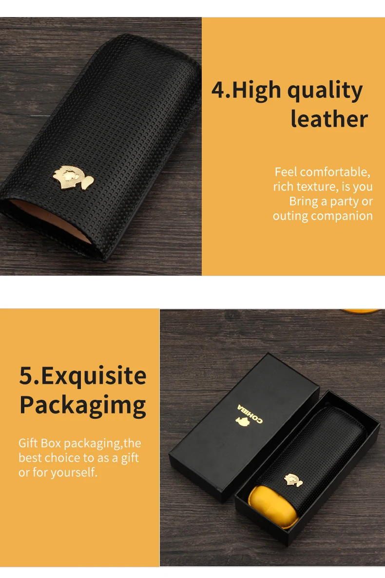 COHIBA портативная сигара, чехол из углеродного волокна, коробка для сигар Mini 2, чехол для сигар, аксессуары для табака с подарочной коробкой