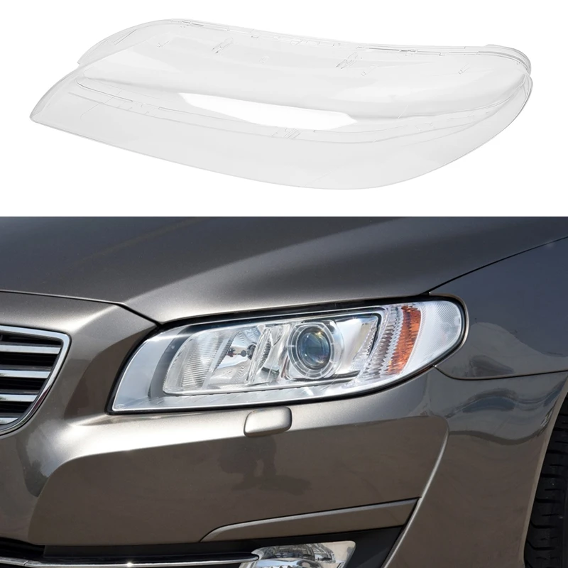

Car Front Headlamp Cover Transparent Lampshade Headlight Cover Shell Mask Lens for Volvo S80 S80L 2008-2015