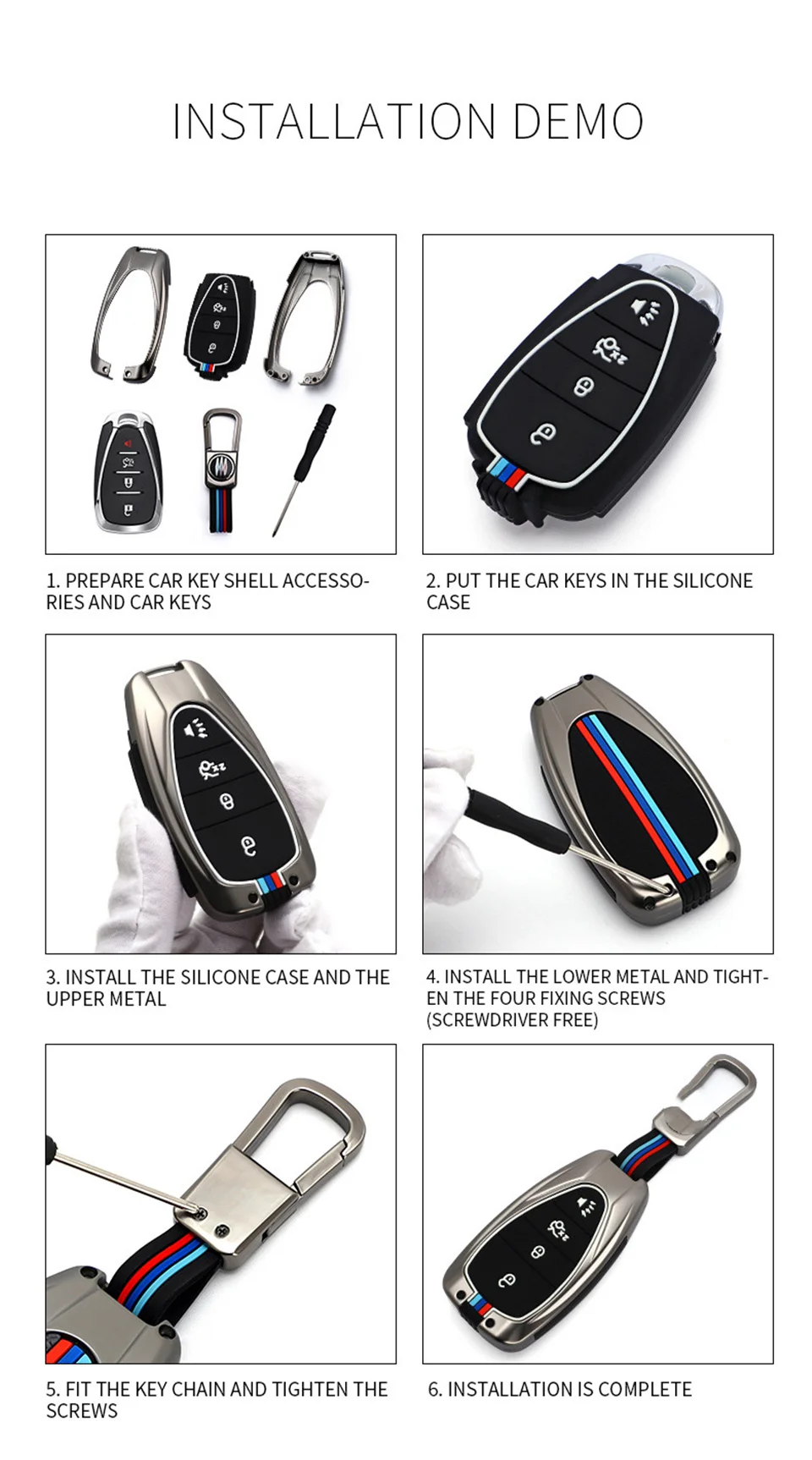 Cover per chiave/telecomando per Chevrolet Malibu Equinox Cruze Camaro 2016 2017 2018 2019 supporto Shell accessori Car-Styling - Ha033643d1fa94171b84934ec267d7add8