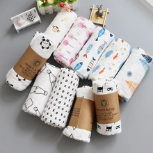 1 шт. бамбуковые муслиновые хлопковые детские пеленки, мягкие одеяла для новорожденных, Банные марлевые пеленки для младенцев, спальный мешок, чехол для коляски, игровой коврик, полотенце