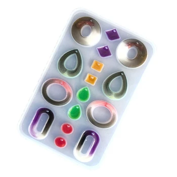 

1 Set Crystal Epoxy Resin Mold Geometric Earrings Ear Pendant Casting Silicone Mould DIY Crafts Jewelry Making Tools