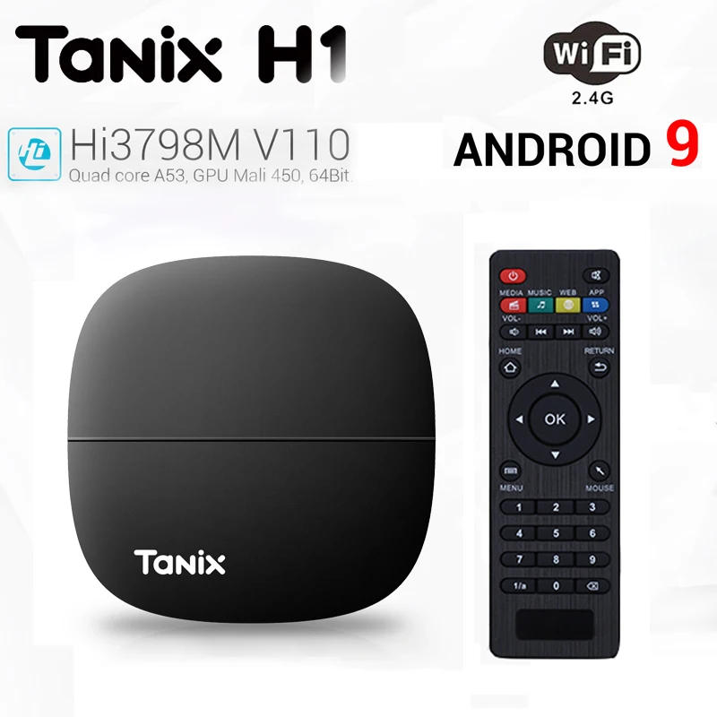 ТВ приставка Tanix H1 H2 Android 9 0 LPDDR4 2 Гб 16 Hisilicon Hi3798M V130 4G WIFI 4K медиаплеер Google Play