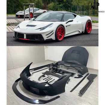 High Quality Frp / Carbon Fiber Car Body Kit Front Rear Bumper Side Skirts Engine Hood Wing Air Vents for Ferrari 458 Pd Style