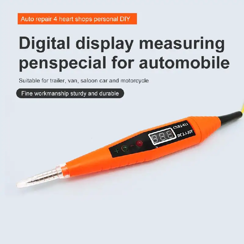 Car Circuit Tester MAGT 2.5-32V Car Digital Circuit Tester Pencil Electrical Diagnostic Tool Power Probe Voltage Test