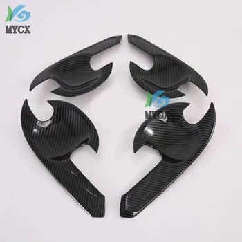 

For Toyota Rush 2018 2019 2020 Exterior Accessories Carbon Fiber Door Handle Bowl Cover Trim Garnish Bezel Styling 4pcs