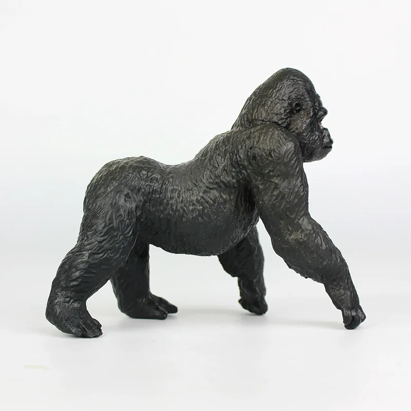 Горячая Распродажа моделей диких животных зоопарк Silverback модель гориллы Пластиковые Твердые статические детские игрушки украшения