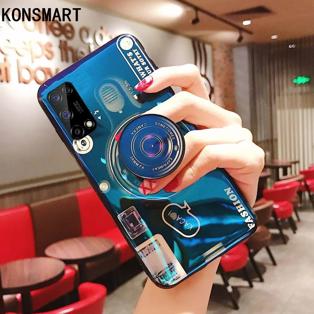 KONSMART чехол Realme V5 женский ретро 3D для телефона с камерой OPPO искусственный
