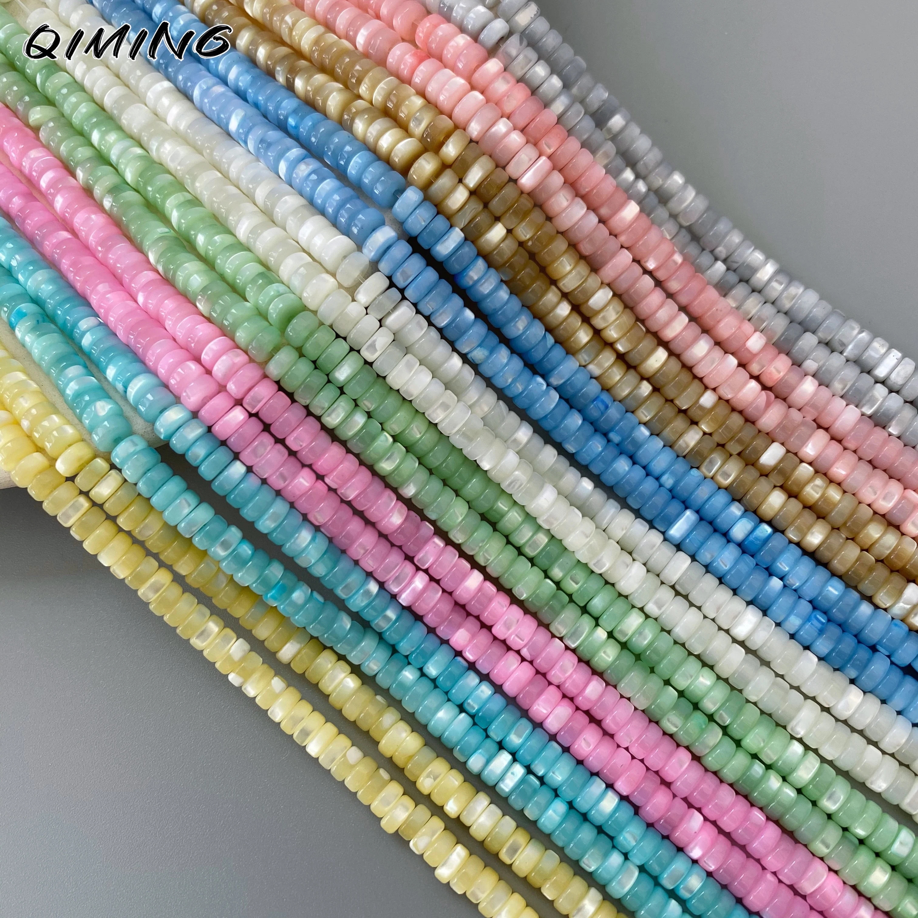 2X5mm Natural Shell Beads Dyed Heishi Beads Spacer Loose Bead DIY Jewelry Making Bracelets Necklace 1
