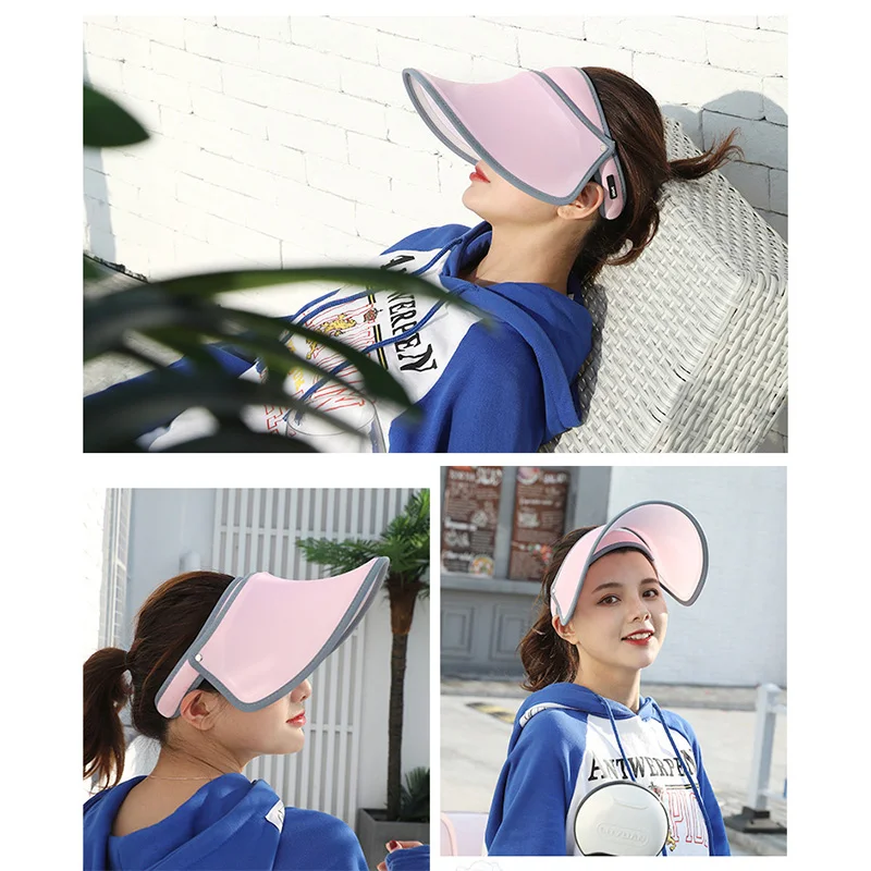Sun Visor Hats Women Large Brim Summer UV Protecting Beach Outdoor Cap FOU99