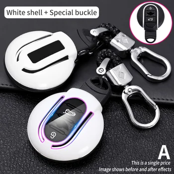 Carbon Fiber Car Smart Key Cover Case Fob Mini Cooper R55 Clubman Countryman F56 F55 F54 2018 2021 CarProtect Shell Accessories - Carbon Fiber Car Smart Key Cover Case Fob Mini Cooper R55 Clubman Countryman F56 F55