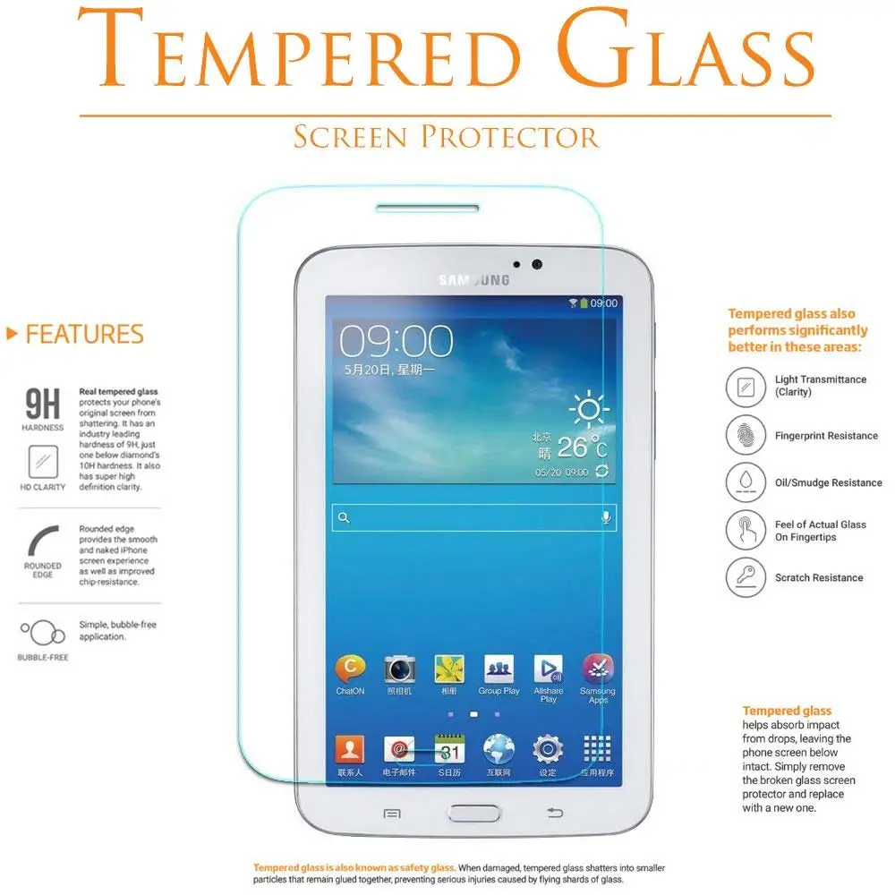 Tab 3 7 0 "Закаленное стекло протектор экрана для Samsung Galaxy дюймов SM-T210 T211 GT-P3200 P3210