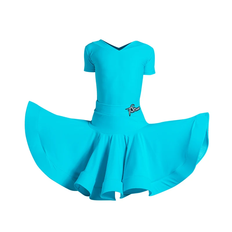Children Latin Dance Performance Costumes Latin Tops Skirts Split Suit Ballroom Dance Competition Practice Dresses SL5255
