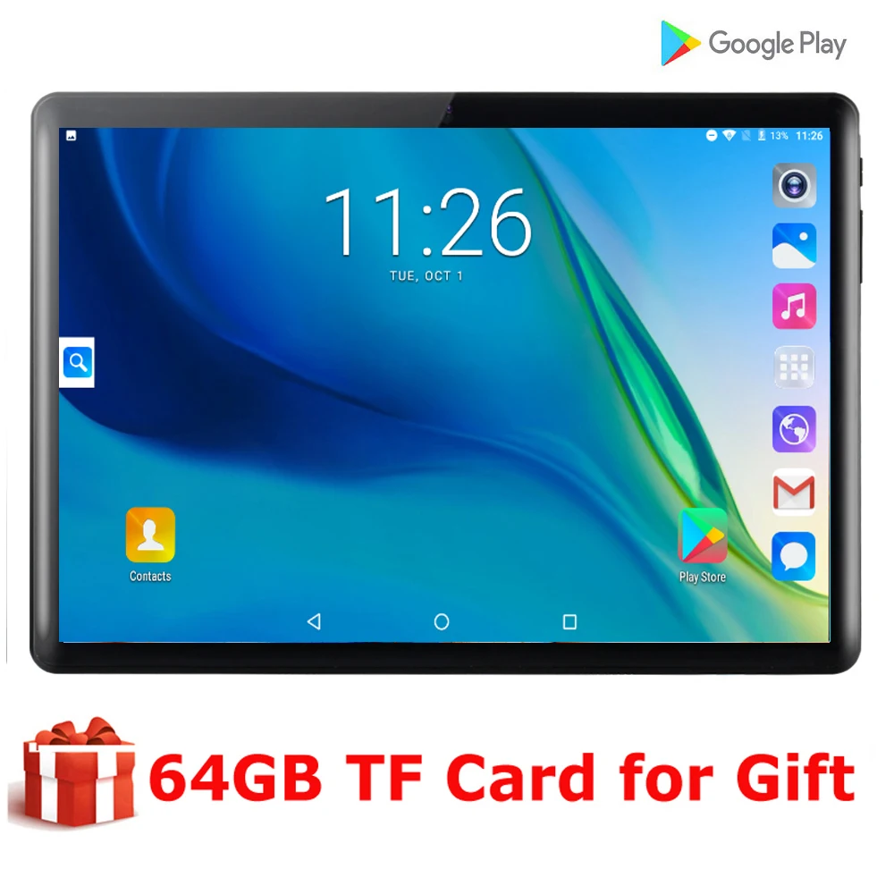 

2020 Global Version 10 inch tablet PC 2GB RAM 32GB ROM 1280*800 IPS Dual SIM Card 3G WCDMA Wifi Android 7.0 tablet 10.1+Gifts