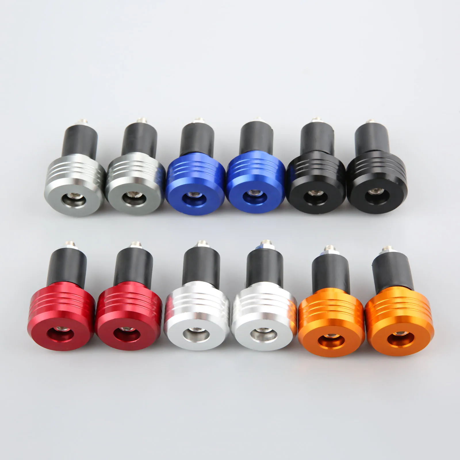 7/8&quot Motorcycle 22MM Handlebar Grips Handle Bar Cap End Plugs For Kawasaki NINJA 300 250R ZX636R ZX6RR 400R Yamaha MT 07 09 |