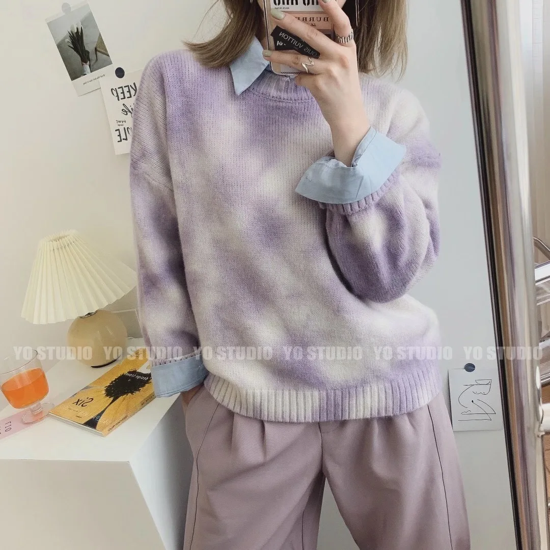 

NEW Women Sweater pullover Female knitting overszie sweaters Long Sleeve Girls Tops Loose Elegant Knitted thick sexy plus size