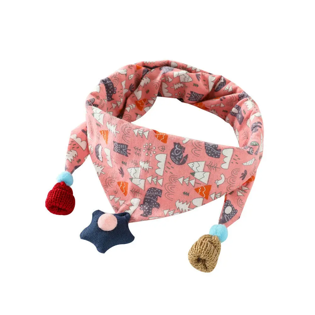 Boy Girls Newborn Baby Autumn Lovely Feed e Cotton Bibs Bandana Soft Winter Neck Warmer Print Scarf Cute - Цвет: 10