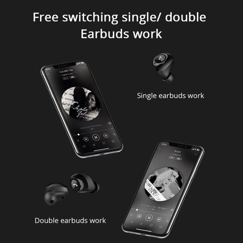 Спорт для Bluetooth 5,0 гарнитура БЕСПРОВОДНЫЕ стереофонические стерео наушники с зарядным устройством