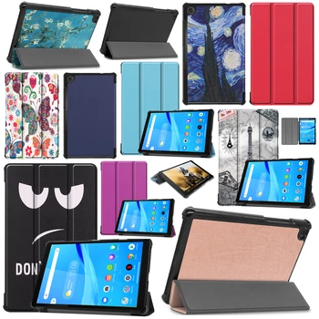 

Magnet Flip Stand Leather Case For Lenovo Tab M8 TB-8505F TB-8505X TB-8505I Funda Capa Cover For Lenovo Tab M8 Coque +Film +Pen