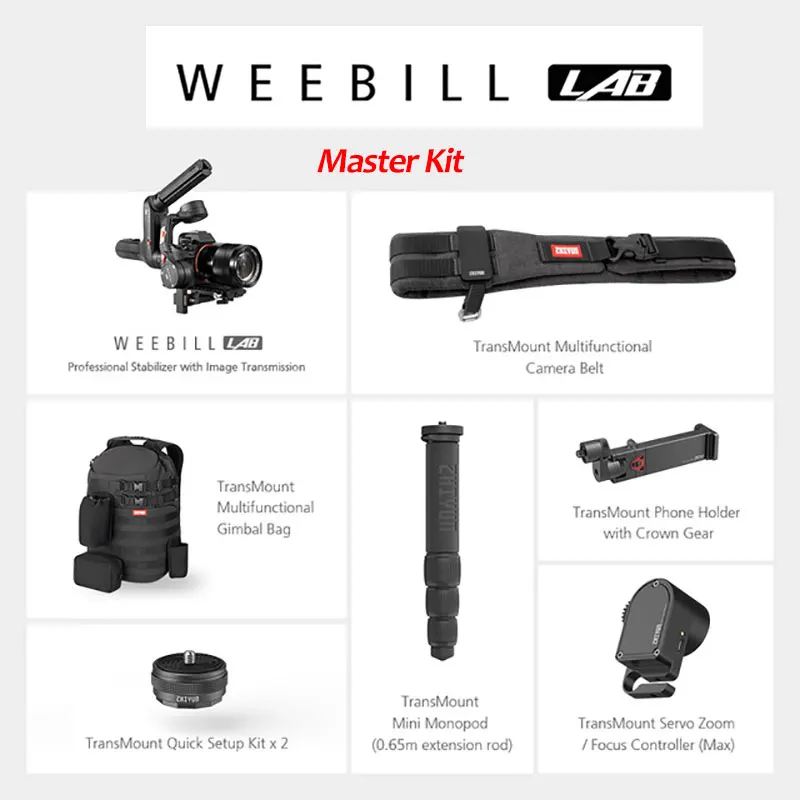 Zhiyun Weebill S/лабораторный кран с 3-осевому гидростабилизатору Камера стабилизатор для sony A7M3 A6500 Panasonic GH4 GH5 беззеркальных цифровых зеркальных VS Ronin Sc кран 2 - Цвет: Webill Lab Master