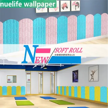 

Kindergarten anti-collision wall mat self-adhesive foam wall board wall stickers e bed head anti-collisionwall 3D stickers